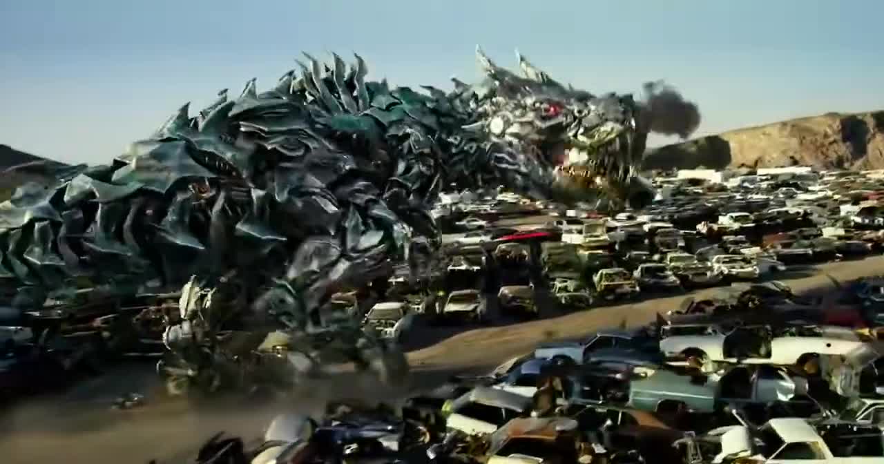 Bumblebee vs. Crosshairs junkyard _fight_ from Transformers_ The Last Knight. 😂
