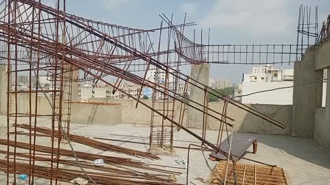 Rooftop construction work