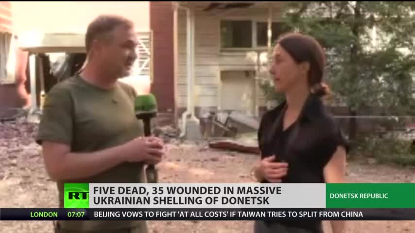 Brutal Ukrainian shelling of Donetsk leaves five dead, 35 wounded