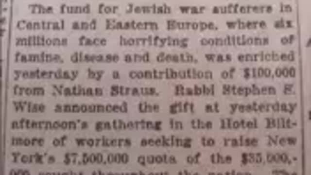 PROPAGANDA in old newspapers from 1900-1938; every year 6 million jews were hungry????