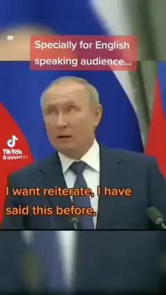 This is what putin says