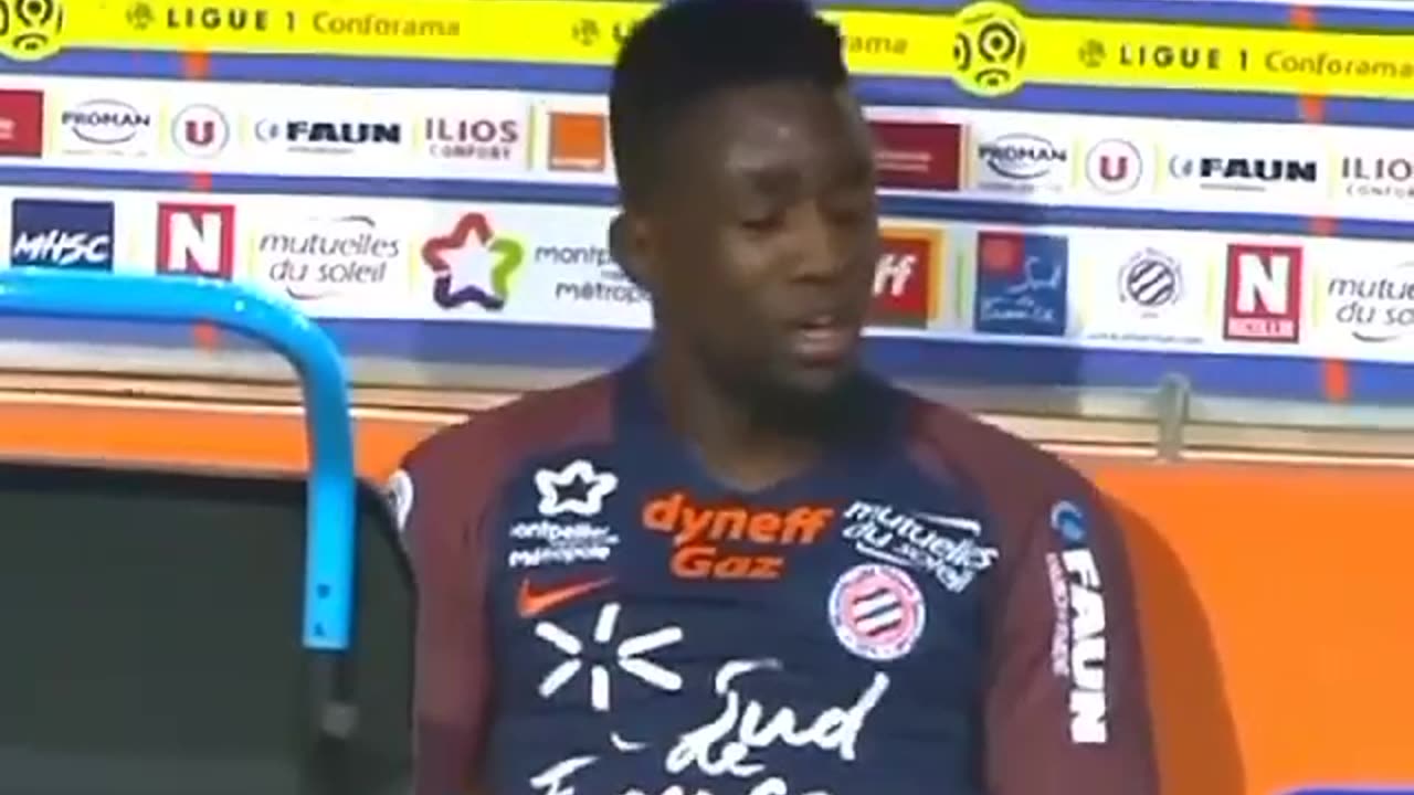 Football players get mad after substitution