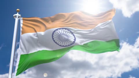 Free 4k Footage Waving Indian Tri Colour Flag - Indian Independence Day Video