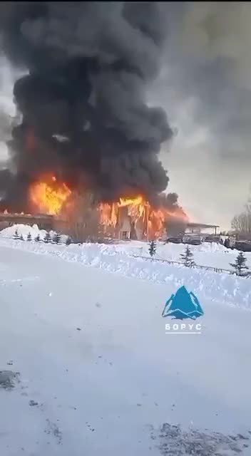 A Factory in Krasnoyarsk, Russia is Burning