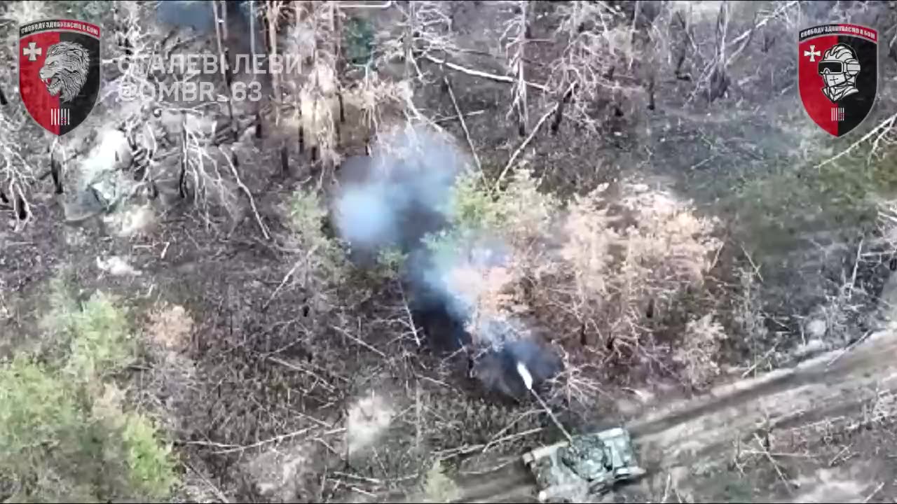 Ukrainian Tank Fires on Russian Dugouts(Incredible Footage)