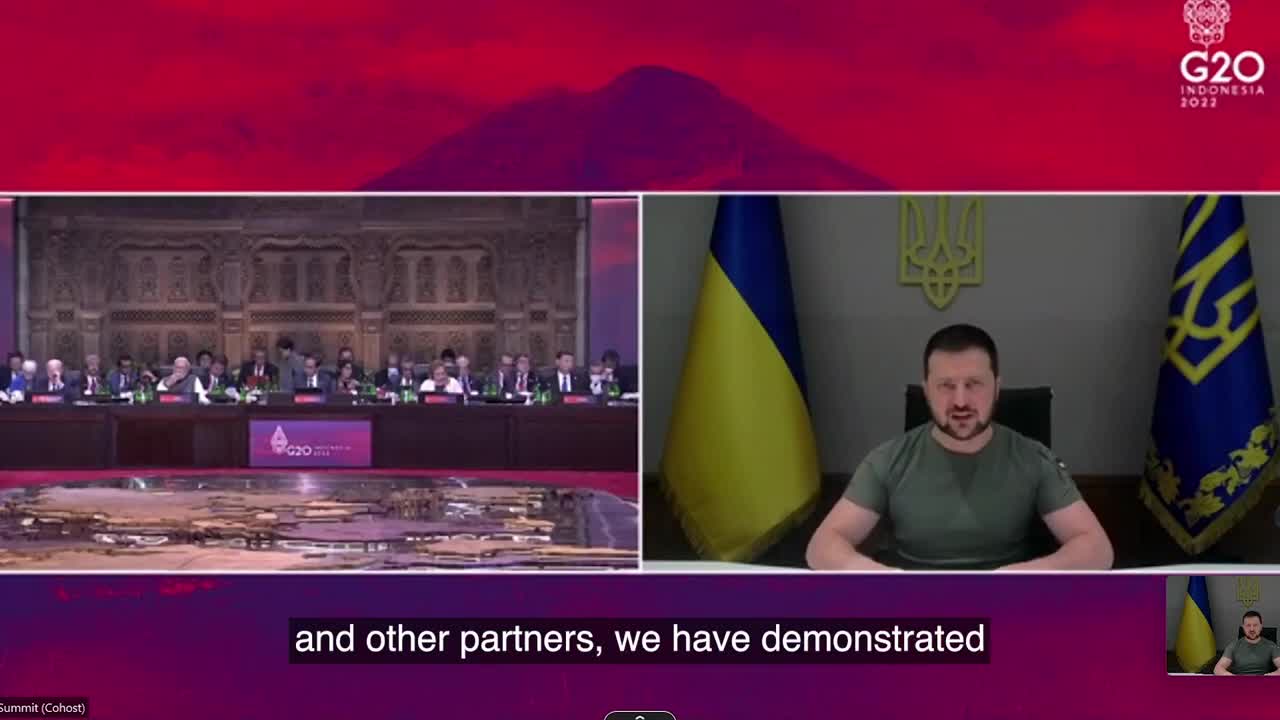 Zelensky addresses G20 on Nov. 14