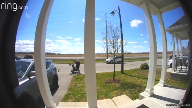 Big Gust of Wind Blows Away Stroller