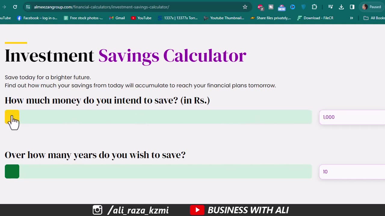 Investment plan