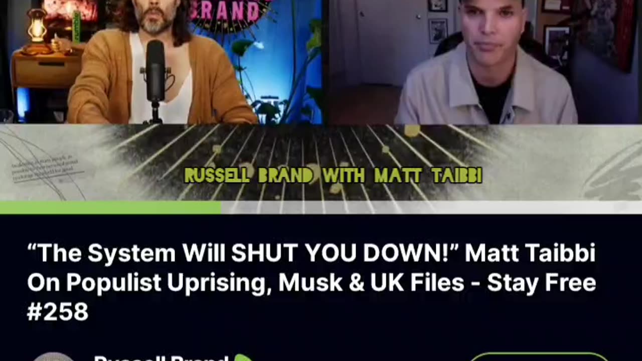 Matt Taibbi with Russell brand on the internet then vs now!