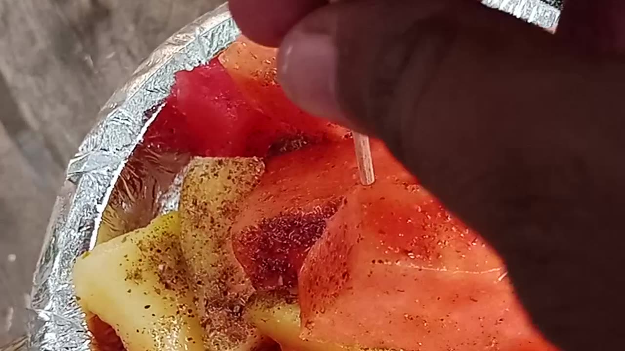 Steet style fruit chaat #rumble #shorts #food #asmr #viralvideo #trending