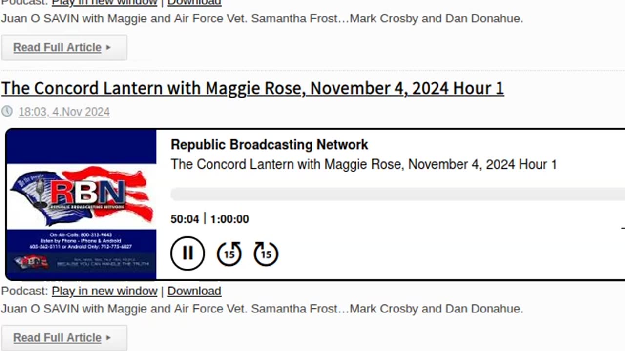 Juan O Savin~ Election Interference 2020 & 2024~Maggie Rose The Concord Lantern 11/4/24