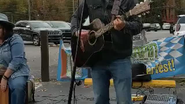 Performing my original song "Dixie Chaser" Helen, GA