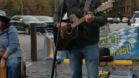 Performing my original song "Dixie Chaser" Helen, GA