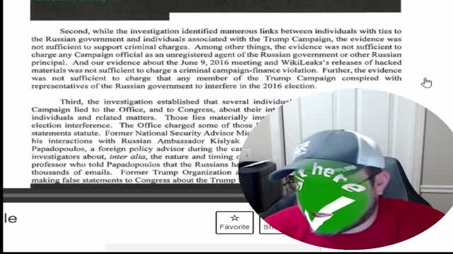 Actual Mueller Report: No Evidence