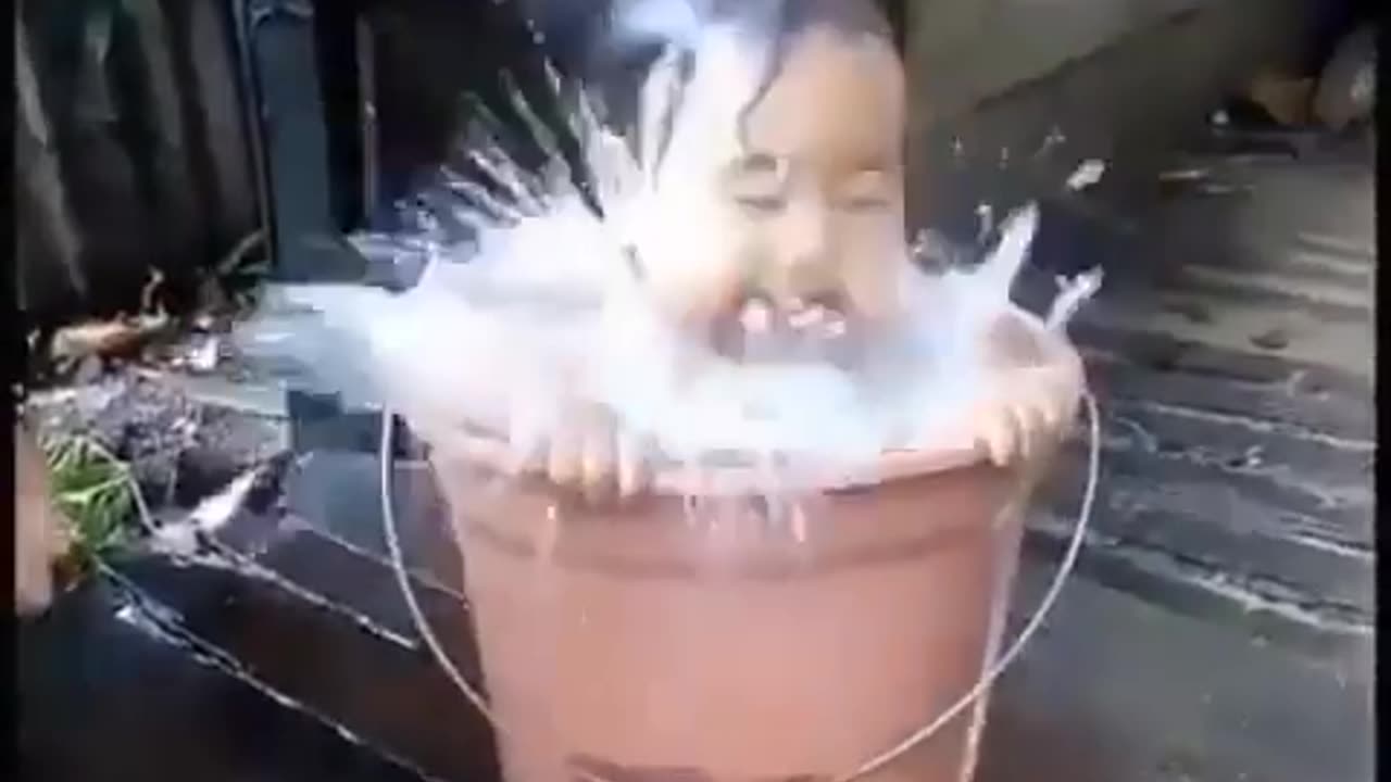 Kid enjoys Bathing