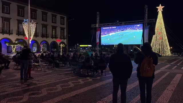 Public Viewing Jogo de futebol Portugal - Suica - Ponta Delgada Azores Portugal - 06.12.2022