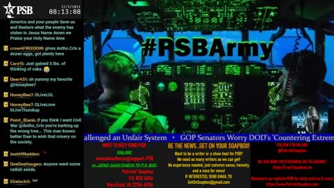 2021-12-03 07:00 EST - Patriots Soapbox AM: with LadyRWB , MykelJaye & DD