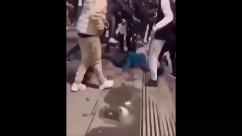 A Group Of African Migrants Brutally Assault A Man