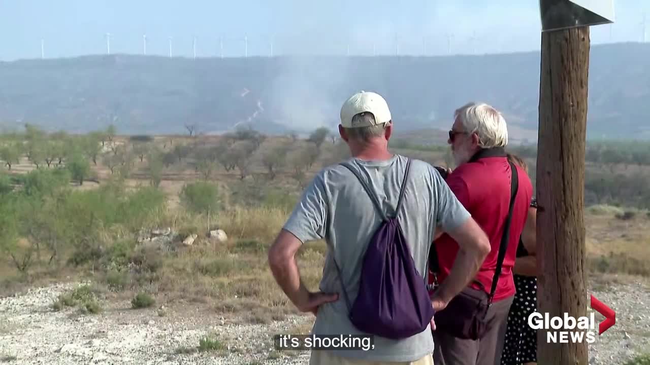 Fierce wildfire in Spain forces 1,500 residents to evacuate homes