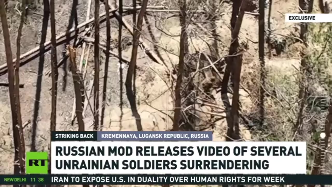 Ukrainian troops surrendering.