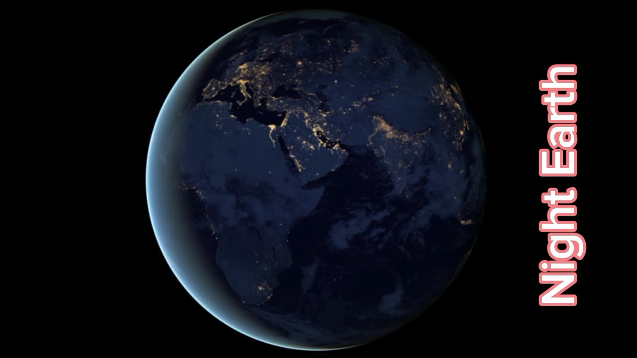 Night world from space