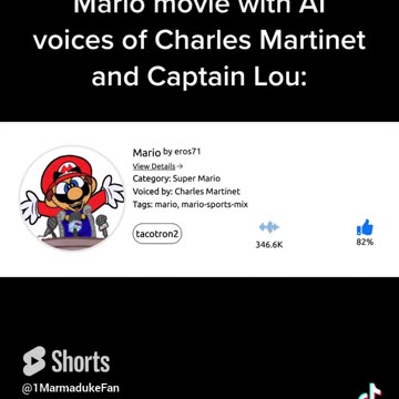 Mario Movie Lines with Charles Martinet and Captain Lou Albano AI Voices from Uberduck