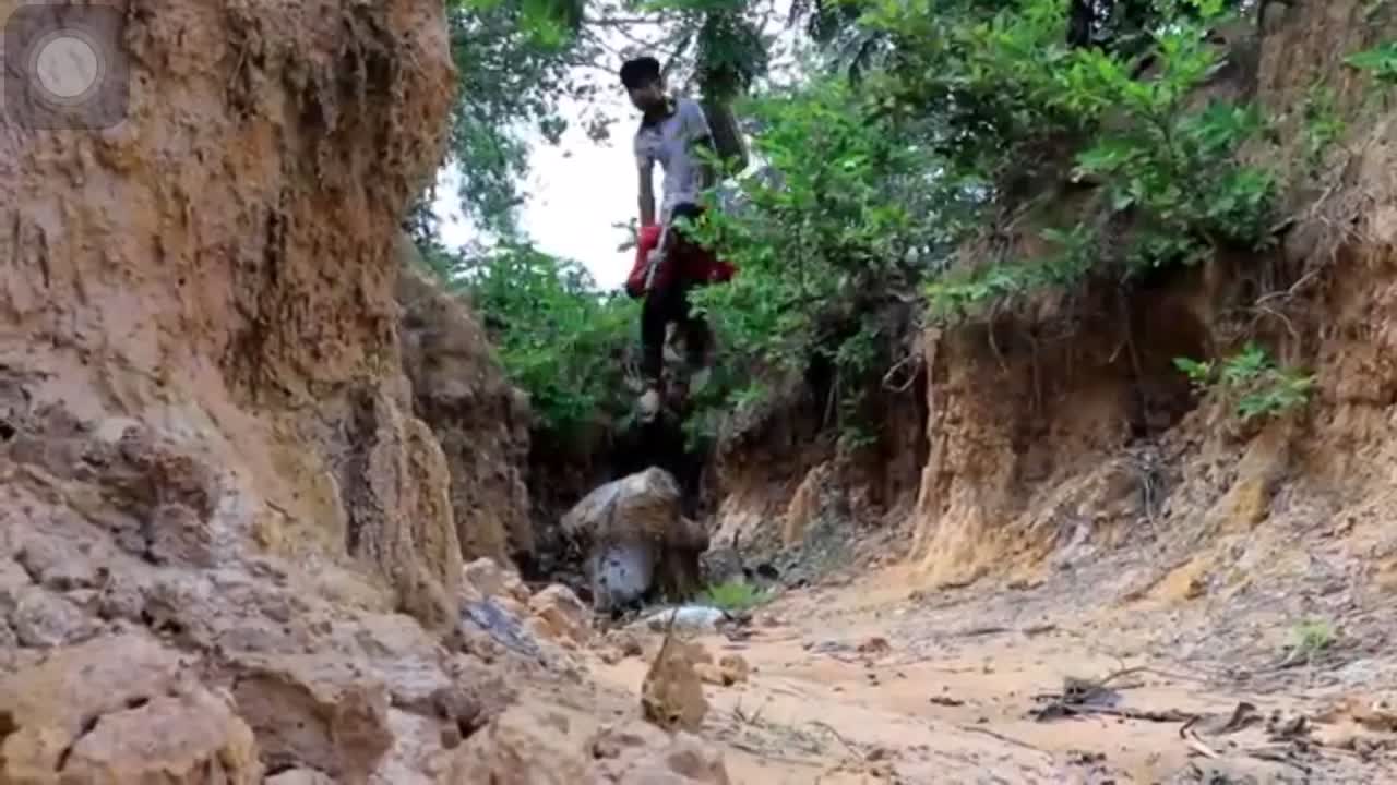 Primitive man saves the family cats from Python attack - most exciting wild animal attack