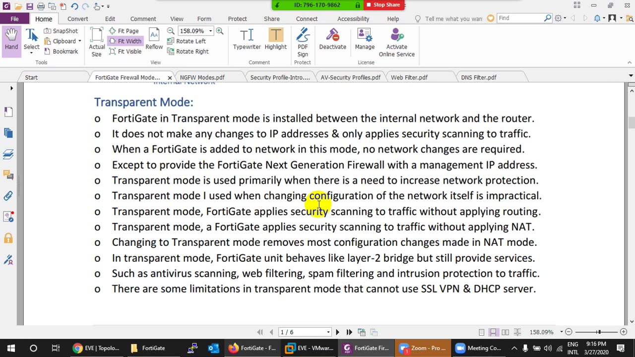 Fortinet Firewall Lecture 18- transparent mode