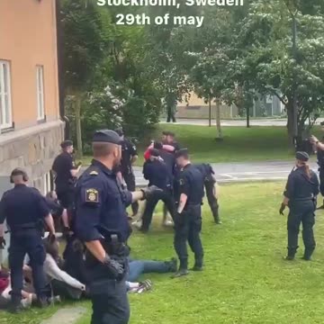 Police are not there to play games with protestors in Stockholm, Sweden.