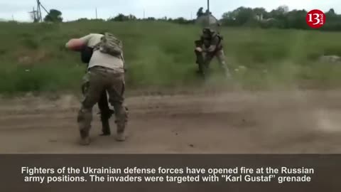 Ukrainian fighters fire at Russians at a close range with Swedish-provided Carl Gustafson weapon