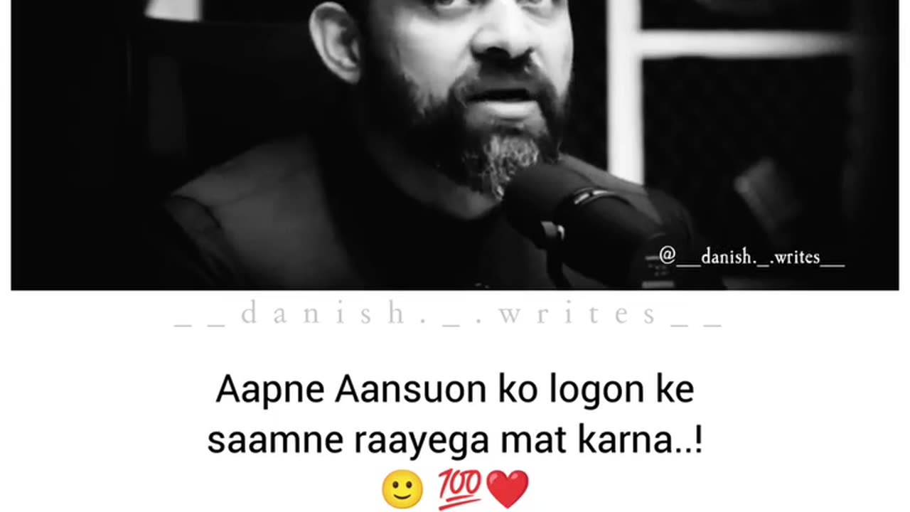Apna ansoo ko logon ke samna rayega mat kro
