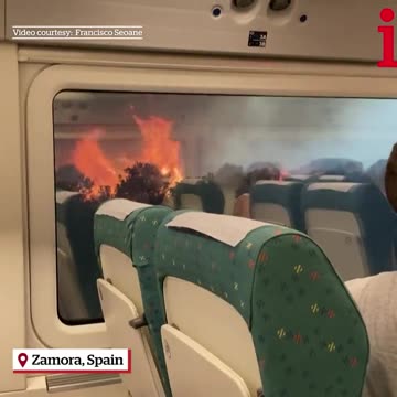Zamora, Spain: A train travelling through the Galicia region was forced to a halt