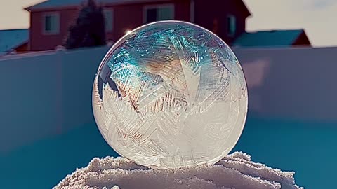 Frozen Soap Bubbles