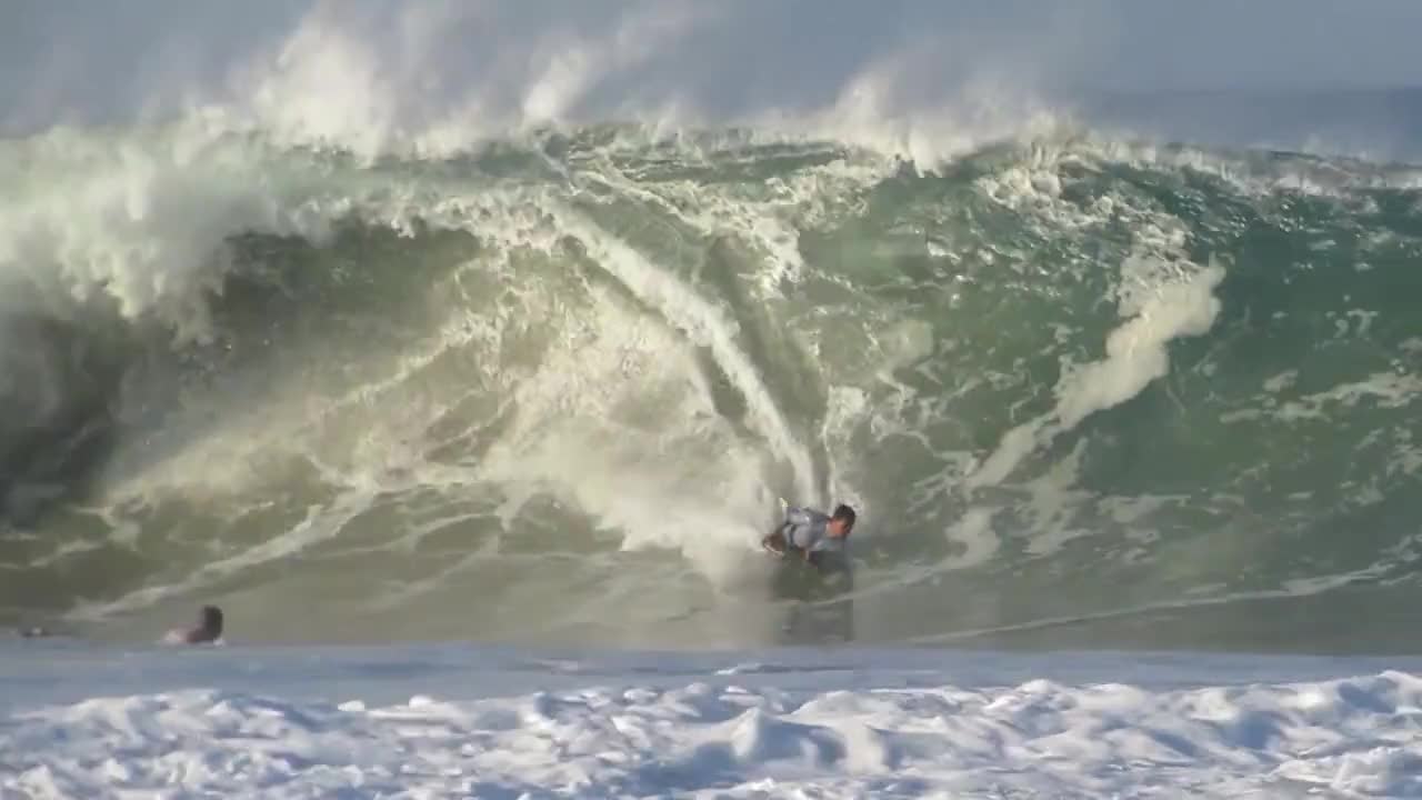 surfer wave ocean sea breakwater