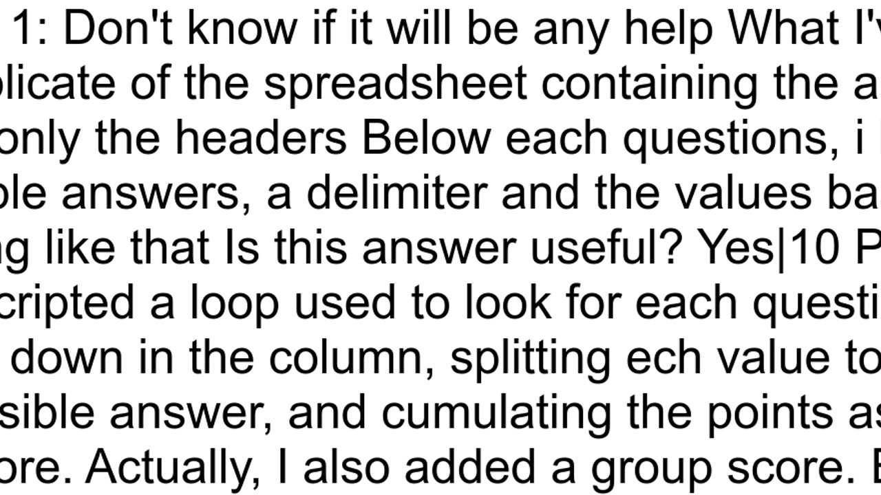 Assigning each answer with different points in Google Forms