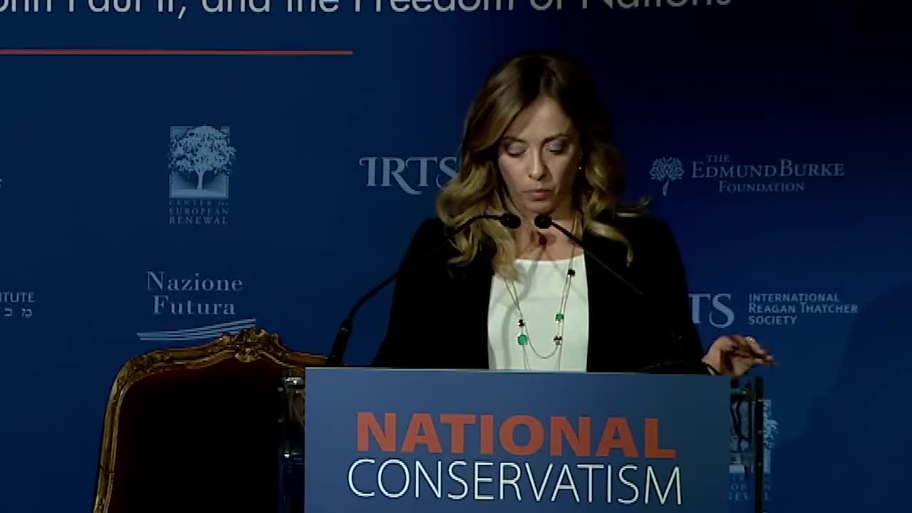 Georgia Meloni speech about globalists