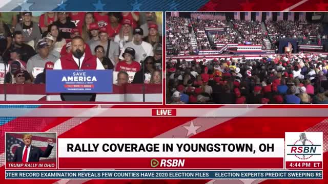 JR Majewski sets the stage at Youngstown Trump Rally.mp4