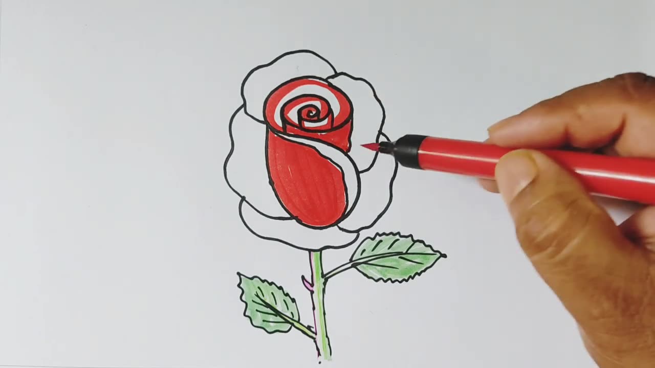 How To Draw A Rose Flower From S S দিয়ে গোলাপ ফুল ছবি আঁকা