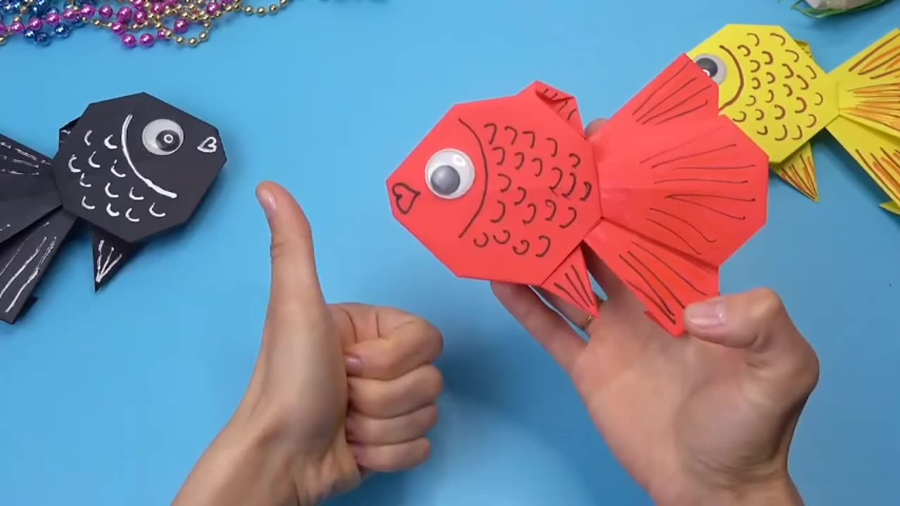 How to make paper fish in home