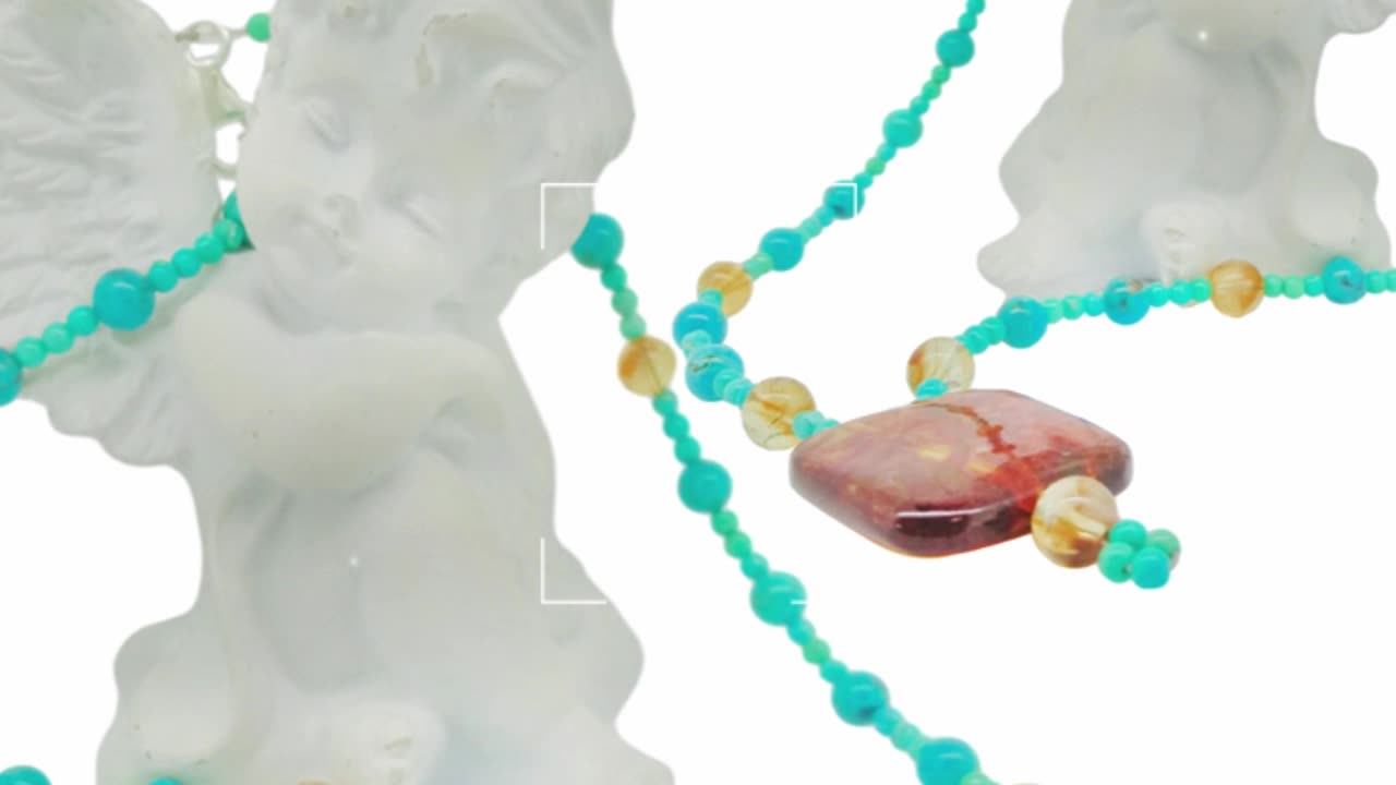 Natural turquoise Amber and Citrine beads necklace Natural Turquoise Amber Gemstone choker Jewelry