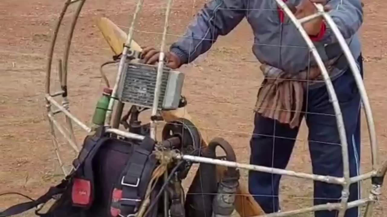 A 77-year-old man flying in Thailand