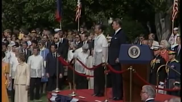 State Visit Philippines, Arrival Ceremony for President Marcos on September 16, 1982