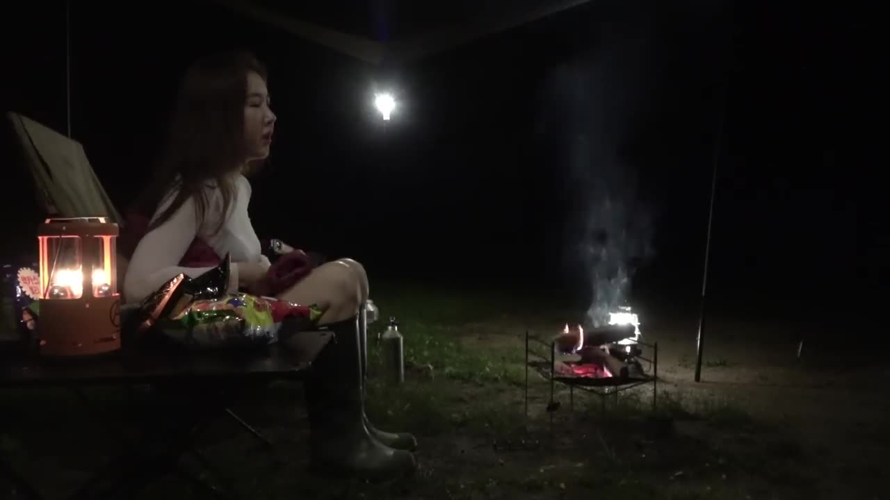 Relaxing rain/camping video