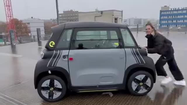 189_ What the Is THIS the cutest car ever Opel Rockse Shorts Jessicarmaniac Electric car