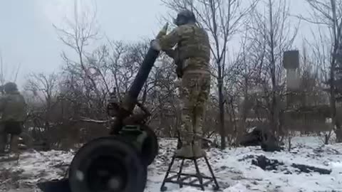 Ukrainian mortars are working on rashists from a French 120-mm mortar MO-120-RT61.