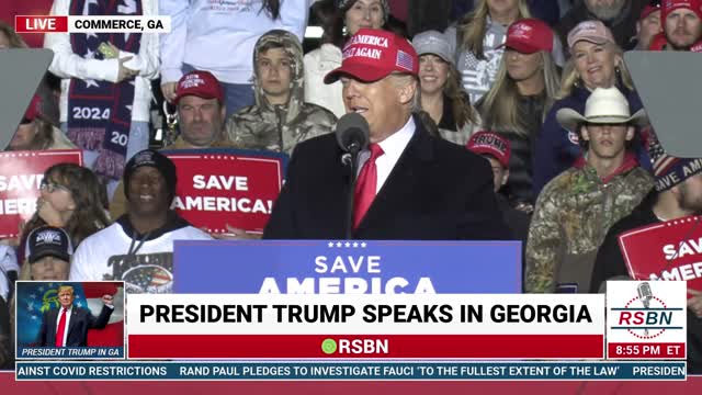 FULL SPEECH: President Trump Speaks at Save America Rally in Commerce, GA 3/26/22