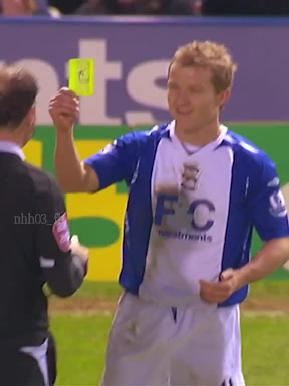 The referee drops a yellow card and the end