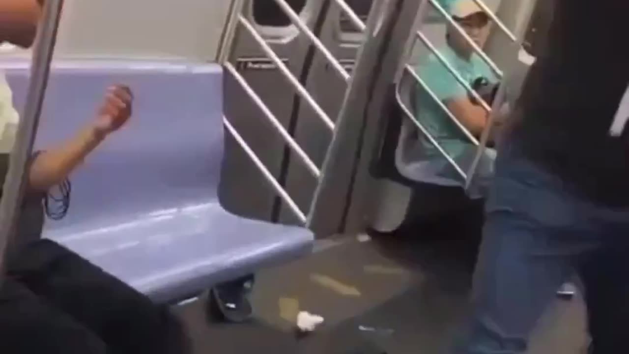 Fighting in Train.
