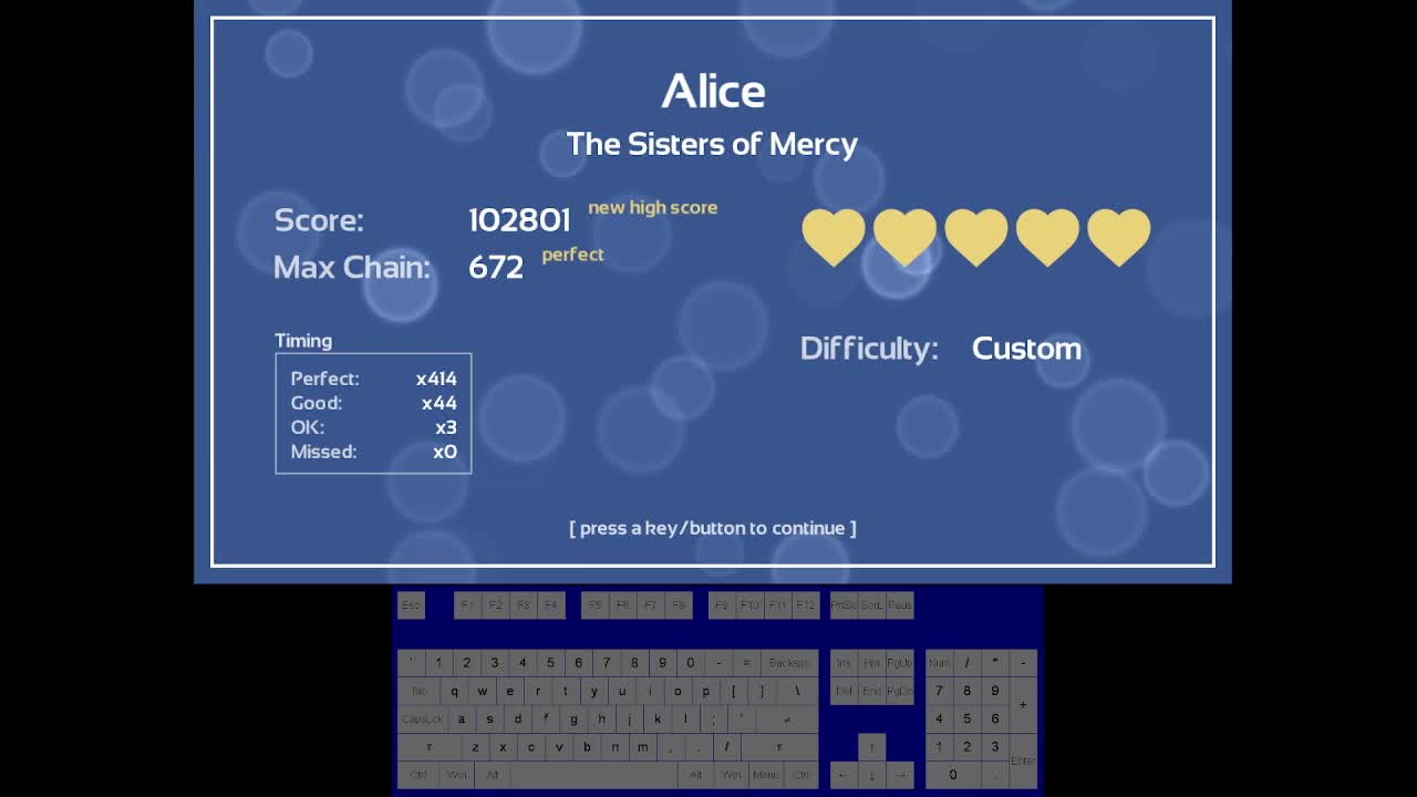 Melody's Escape. "Alice", by The Sisters of Mercy.