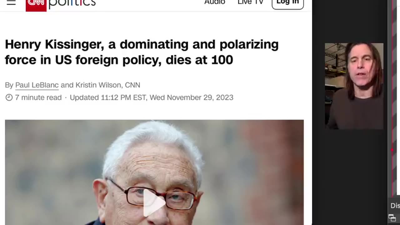 ⚰⚰⚰KISSINGER DEAD AT 100 🍹🍹🍹